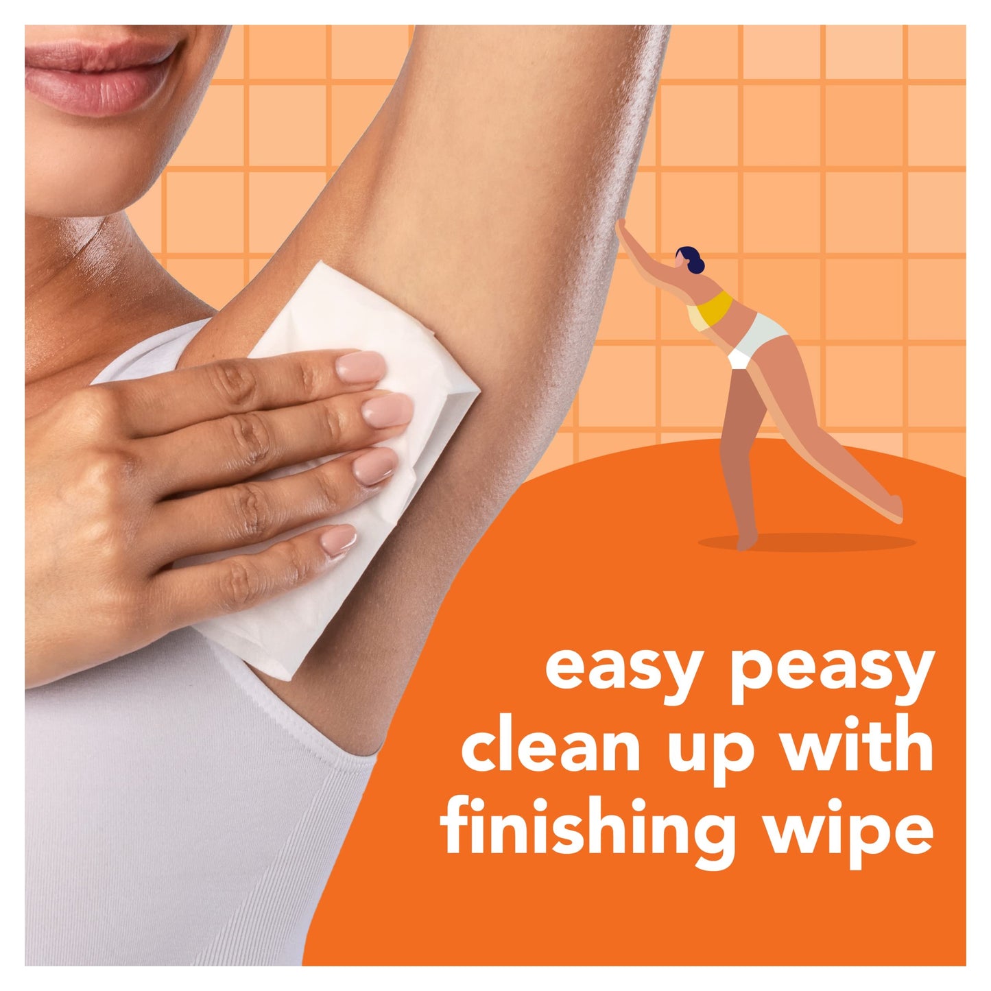 JOY Glee Caramel Body Wax Starter Kit for Women,Safe for Sensitive Skin,No-Heat & Microwave-Free,Candy Scent,5.29oz