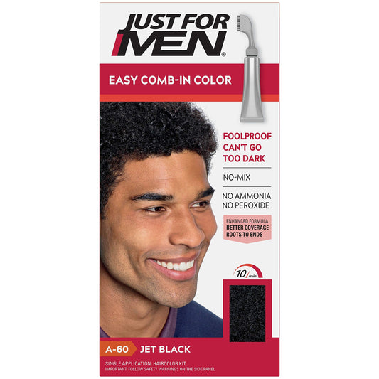 JUST FOR MEN AutoStop Foolproof Haircolor, Jet Black A-60 1 ea (Pack of 10)
