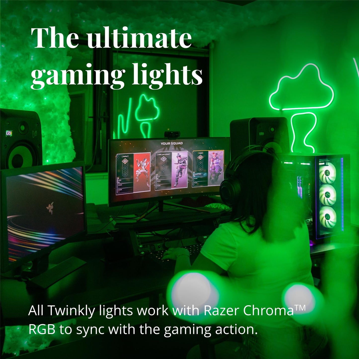 Twinkly Flex 6.5ft, LED Tube Multi Color, RGB LED Strip Flexible, Compatible with Alexa and Google Home, Gaming Lights, 16 M+ Colors, USB C Powered, App Mapping, White Wire