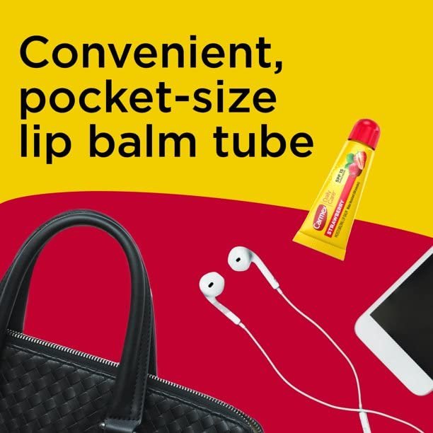 Carmex Moisturizing Lip Balm 3 Tubes Assorted Flavor - Fresh Cherry, Strawberry, Wintergreen (3 Pack)