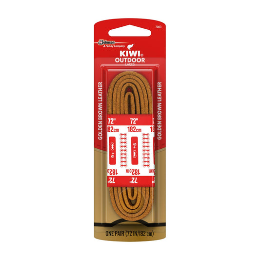 KIWI Leather Shoe Lace, Brown, 1 pair