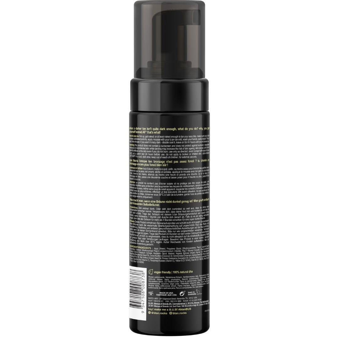 b.tan Self Tanner Singles | Fast, 1 Hour Sunless Tanner Mousse, No Fake Tan Smell, No Added Nasties, Vegan & Cruelty Free