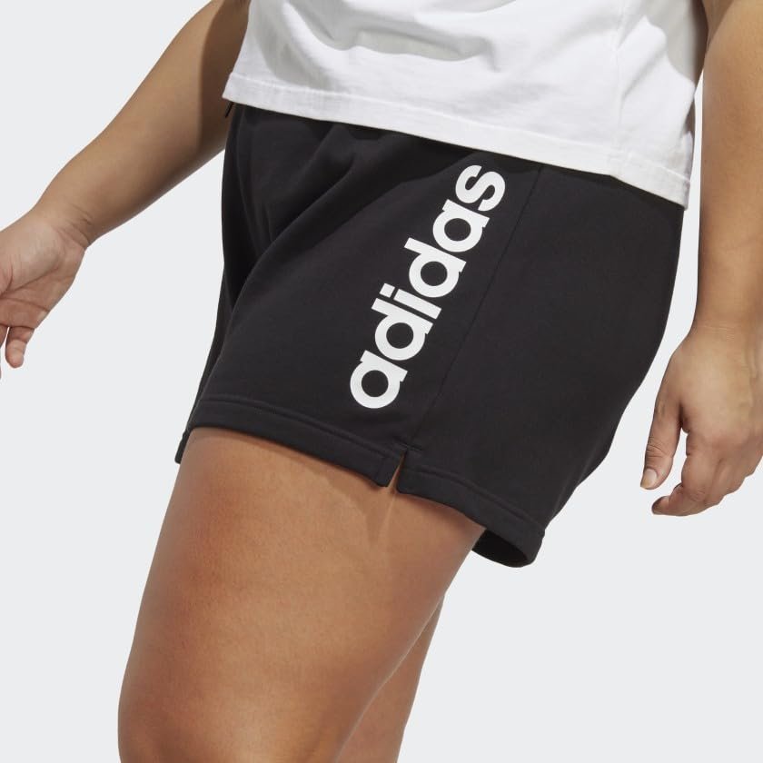 adidas Women's Plus Size Essentials Linear French Terry Shorts