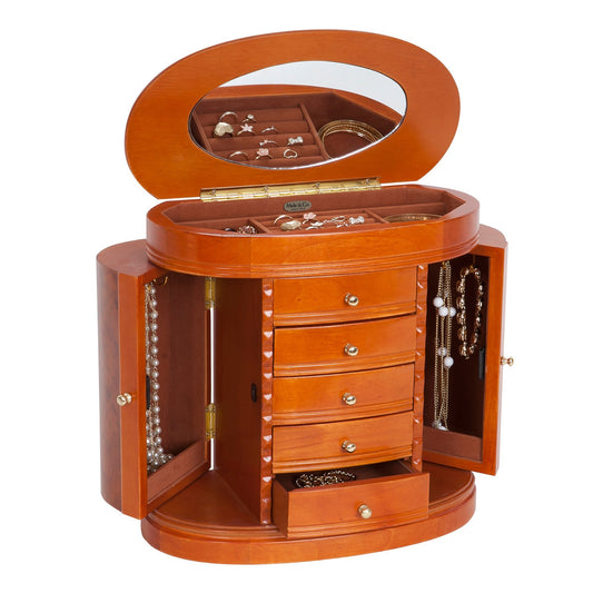 Mele & Co. Trinity Jewelry Box, Walnut