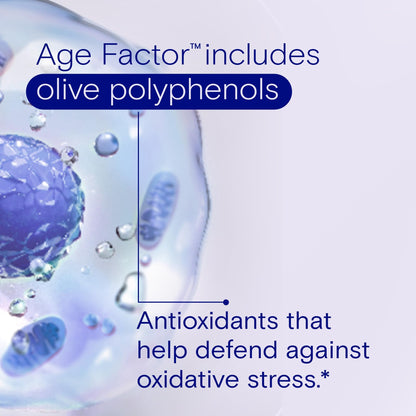 One A Day Age Factor Cell Defense-Cell Health Supplement to Support Healthy Aging Journey, Cell Health Support for Adults, with Olive Polyphenols, Resveratrol, Vitamin B3 (Niacinamide), 30 Softgels