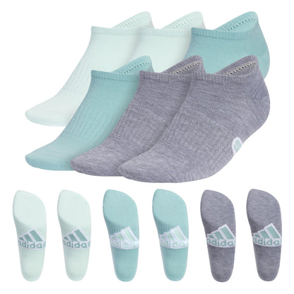 adidas Women's Classic Superlite Low-Profile No Show Socks (6-Pair) with Arch Compression for Non-Slip Fit and Breathable Comfort