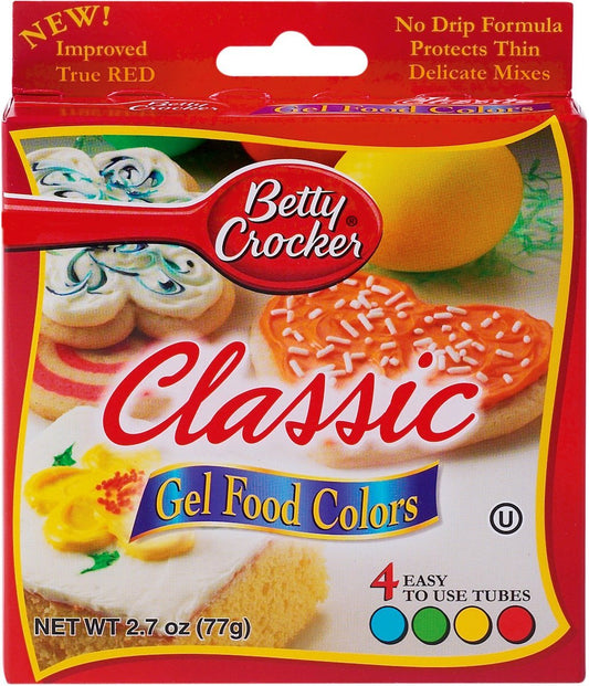 Betty Crocker Classic Gel Food Colors - 4 CT