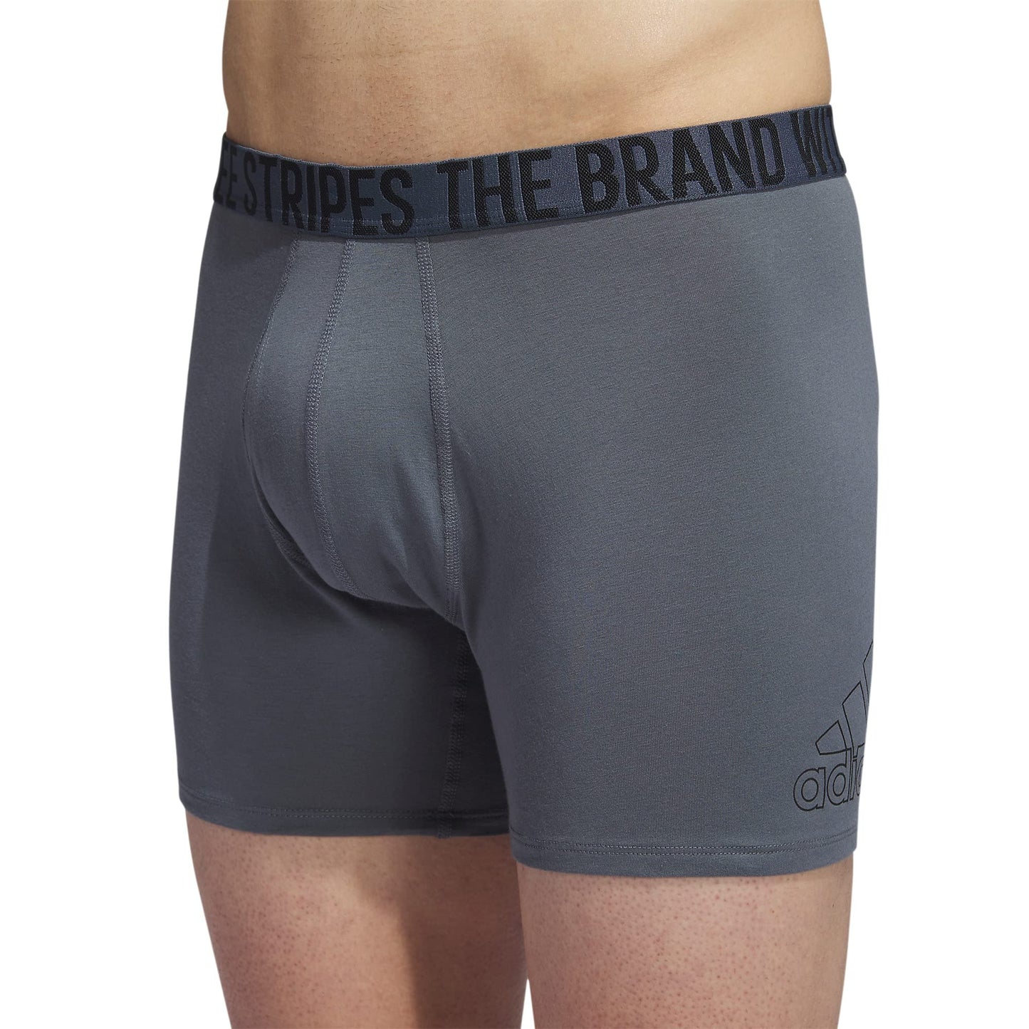 adidas Men's Stretch Cotton Boxer Brief Underwear (4-Pack)