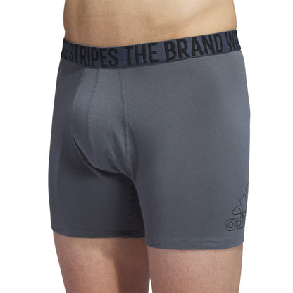 adidas Men's Stretch Cotton Boxer Brief Underwear (4-Pack)