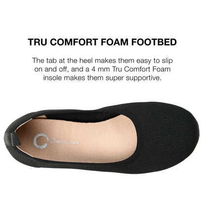 Journee Women's Comfort Foam Jersie Foldable Dress Flats