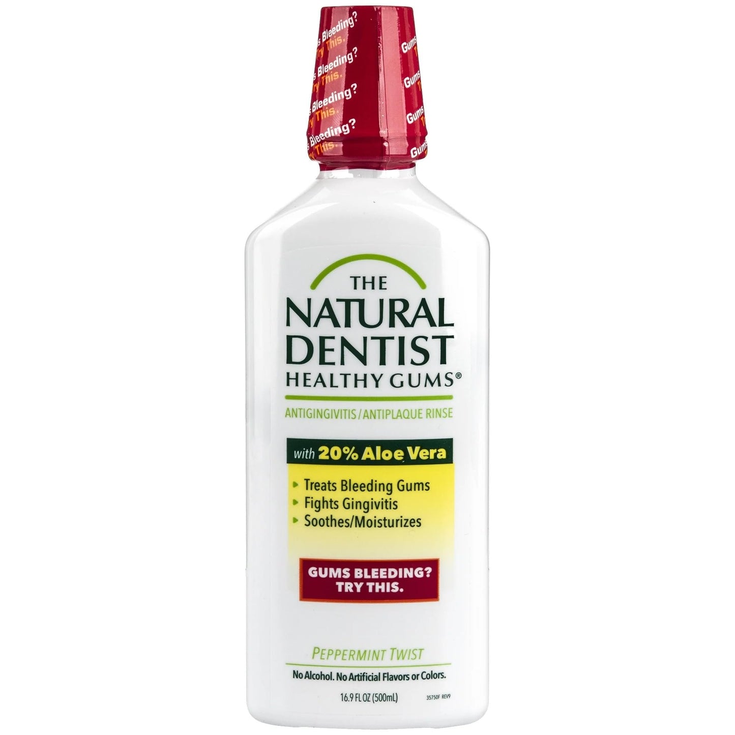 The Natural Dentist Healthy Gums Mouth Wash, Peppermint Twist Flavor, 16.9 Ounce Bottle (Pack of 3)