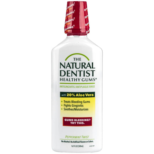 The Natural Dentist Healthy Gums Mouth Wash, Peppermint Twist Flavor, 16.9 Ounce Bottle (Pack of 3)