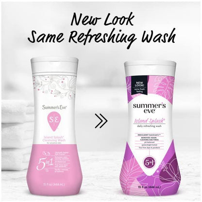 Summers Eve Cleansing Wash 15 Ounce Island Splash (444ml) (6 Pack)