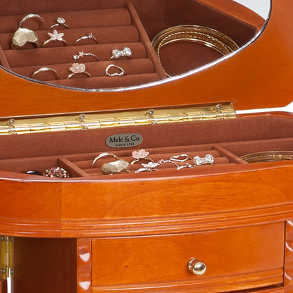 Mele & Co. Trinity Jewelry Box, Walnut