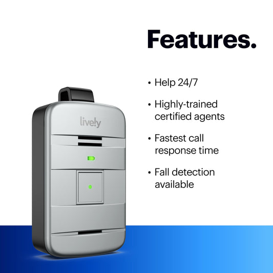 Lively Mobile Plus All-in-One Medical Alert Device - Must Be Activated Through Lively - Simple Alert System for Seniors - Medical Alert Device