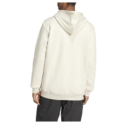 adidas Mens Essentials Fleece Logo Hoodie Coats Jackets Outerwear Comfort Technology - Beige - Size L