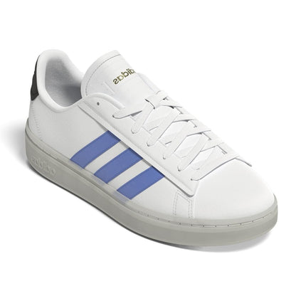 adidas Women's Grand Court Alpha Sneaker, White/Blue Fusion/Black, 9.5