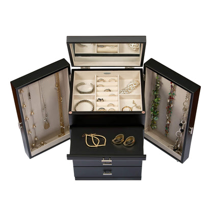 Mele & Co. 00879F13 Geneva Upright Wooden Jewelry Box