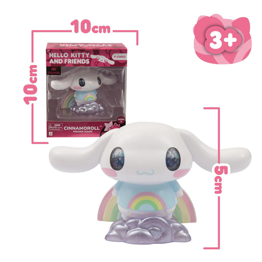 Hello Kitty Premier 4-Inch Figure – Cinnamoroll Edition, Collectible and Cinnamoroll Figurine, Detailed Design for Display or Collection