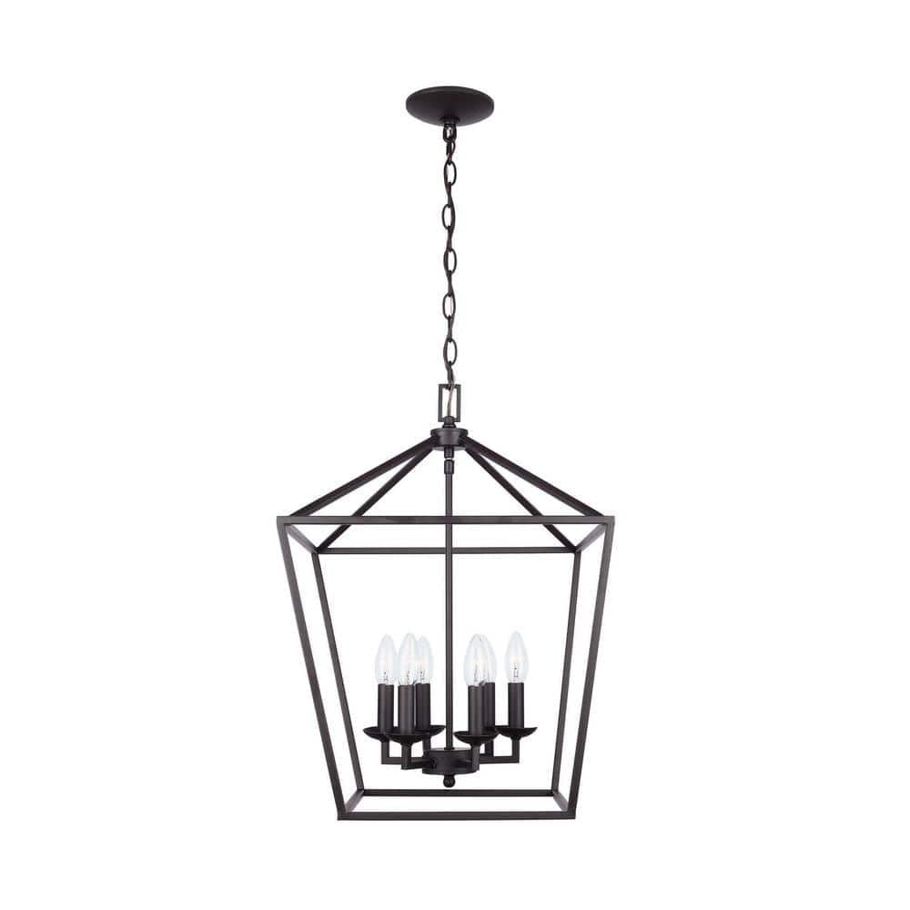 Home Decorators Collection Weyburn 6-Light Bronze Caged Chandelier