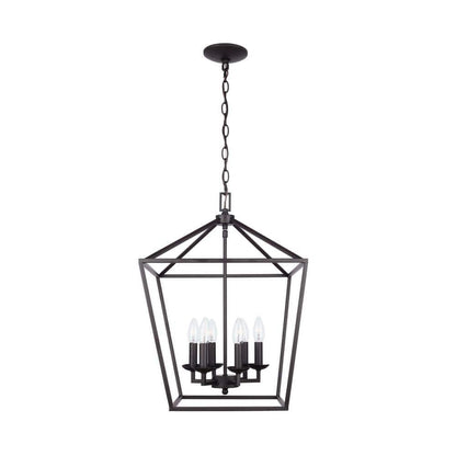 Home Decorators Collection Weyburn 6-Light Bronze Caged Chandelier