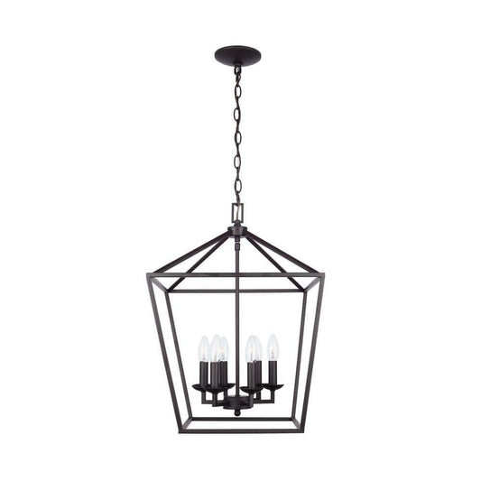 Home Decorators Collection Weyburn 6-Light Bronze Caged Chandelier