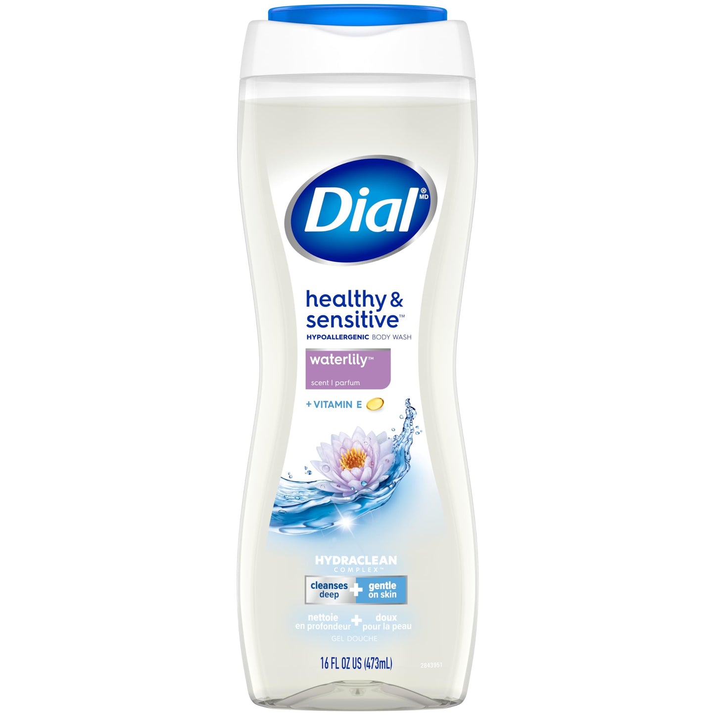 Dial Clean & Gentle Body Wash, Waterlily, 473 Milliliters (Pack of 1)
