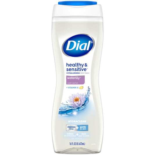 Dial Clean & Gentle Body Wash, Waterlily, 473 Milliliters (Pack of 1)