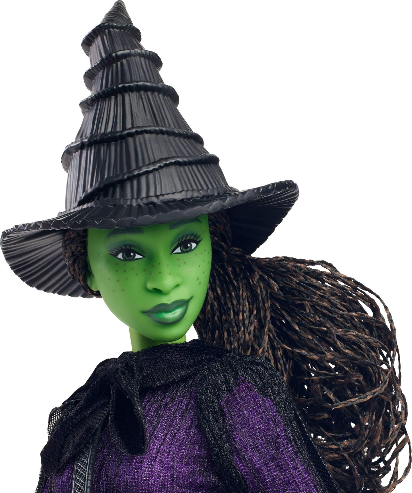 Mattel Universal Wicked Deluxe Elphaba Fashion Doll & Accessories, Movie-Inspired Look with Braided Hair & Posability