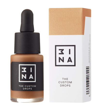 3INA The Custom Drops 601 - Long-Wearing Formula - Quick Drying - Mattifying Effect - Can Be Used To Create A Variety Of Shades - Highly Concentrated - Cruelty Free And Vegan - Paraben Free - 0.43 Oz