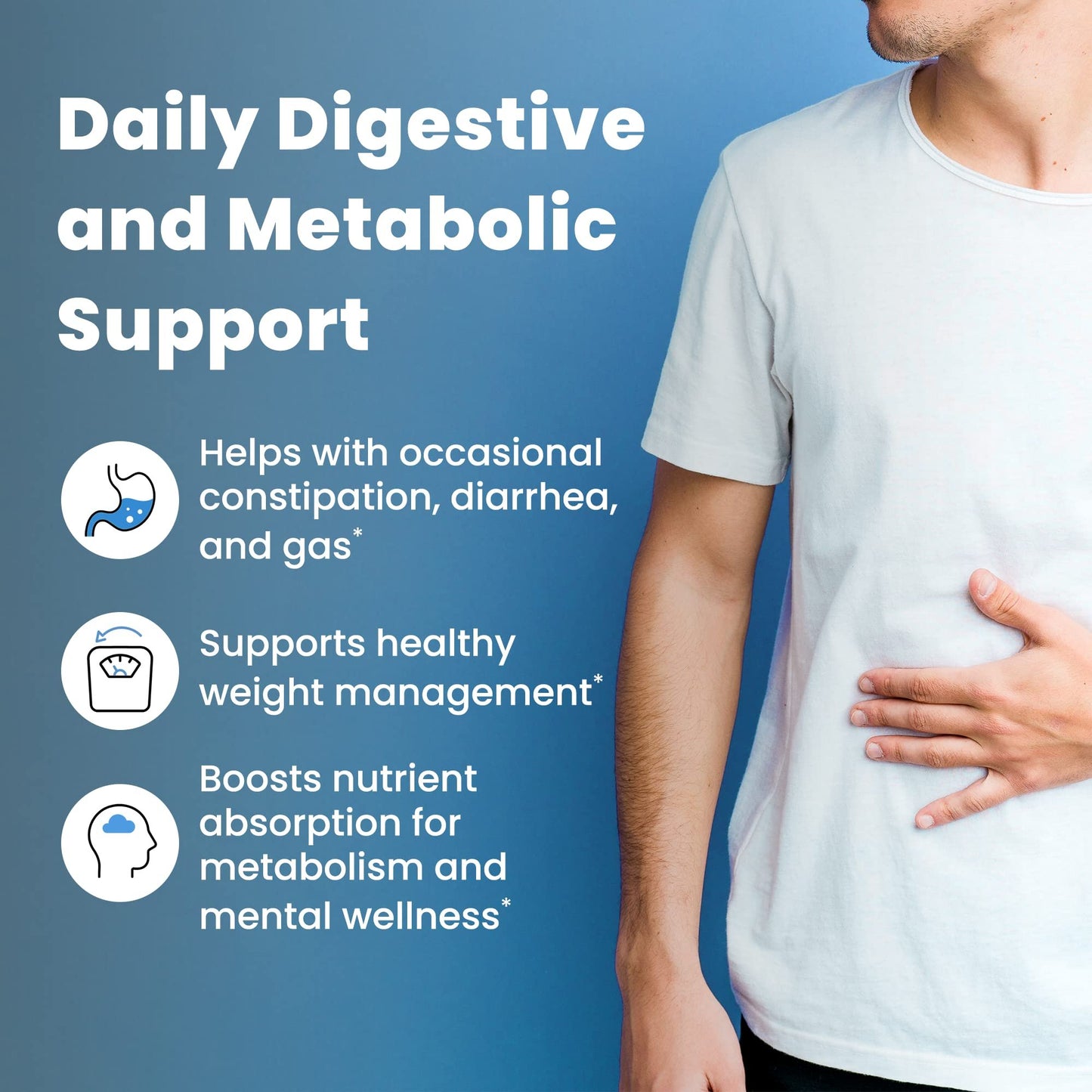 Ombre Metabolic Booster Probiotic - Supports Metabolism, Healthy Weight Management & Digestion - Energy & Gut Health Supplement for Women and Men - 10 Billion CFU, Prebiotic Fiber, Vegan, 30 Servings