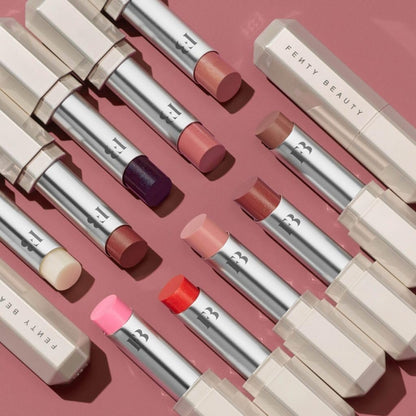 Sheer Shiny Lipstick in Vamps Who Brunch by Fenty Beauty