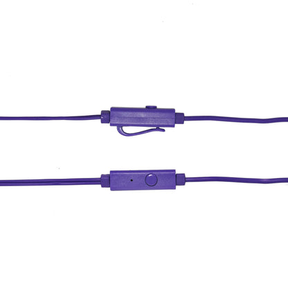 Magnavox MHP4820M-PL Gummy Earbuds with Microphone in Purple & Pink | Comfort Stereo Earbuds with Durable Rubberized Cable