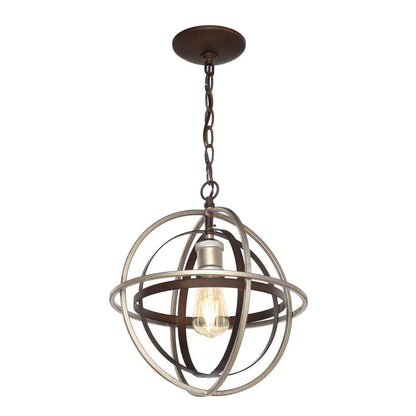 Home Decorators Collection 27030 1-Light Bronze & Champagne Pewter Mini Pendant