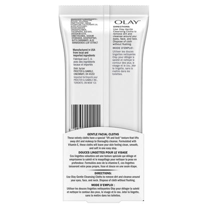 Olay Wet Cleansing Cloths Gentle Clean, Sensitive/Fragrance-Free