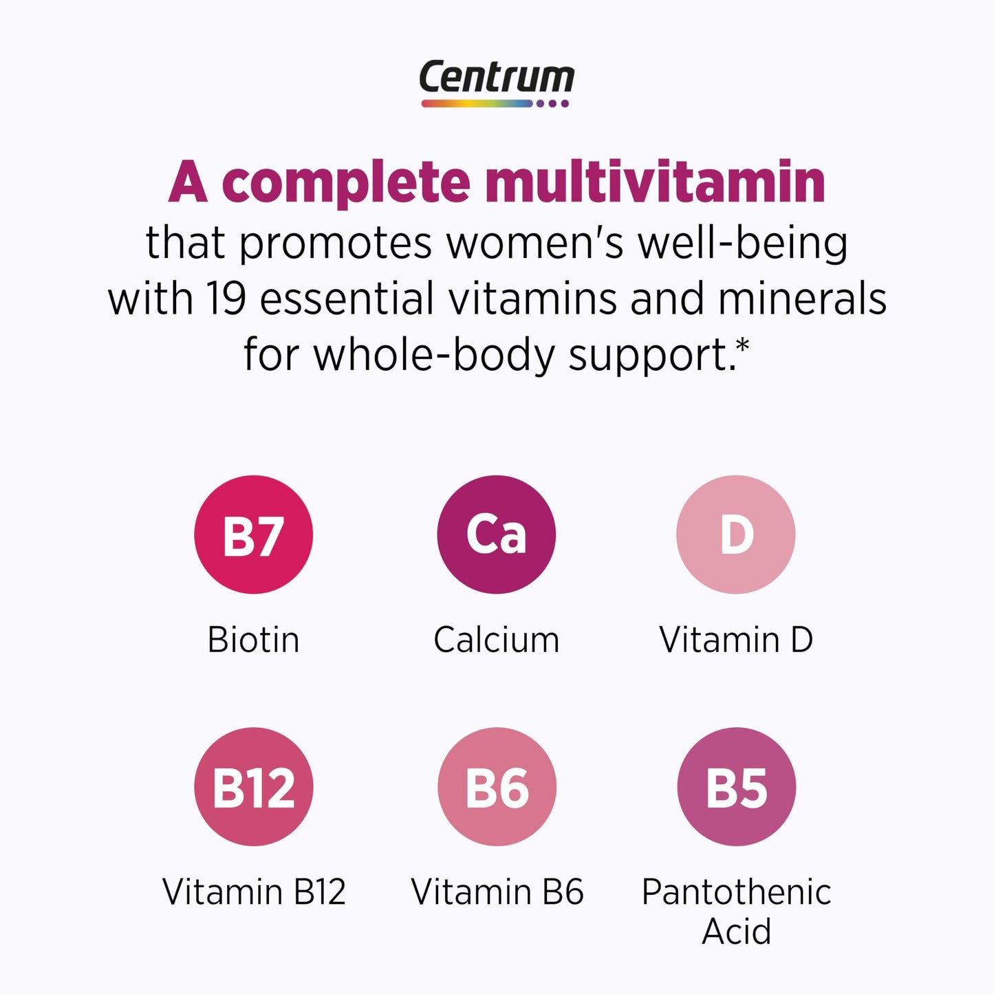 Centrum Complete Multivitamin Supplement + Hot Flash Support Menopause Support Tablets, with Clinically Studied geniVida, 30 Count