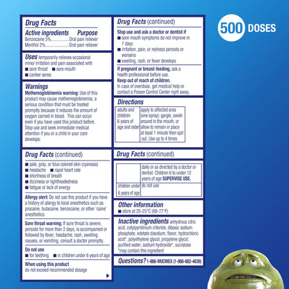 Mucinex Instasoothe Sore Throat Relief, Throat Numbing Spray Starts to Work On Contact, Sore Throat Pain Medicine, Relieves Pain, Cherry Flavor Throat Spray