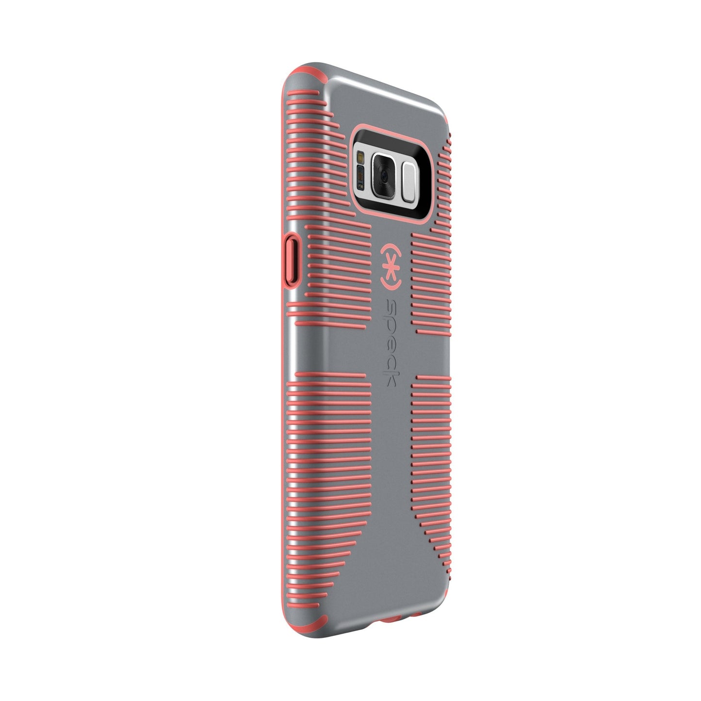 Speck Products (90211-B994) CandyShell Grip Cell Phone Case for Galaxy S8 - Nickel Grey/Warning Orange