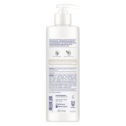 Dove Hair Therapy Conditioner for Damaged Hair Breakage Remedy Hair Conditioner with Nutrient-Lock Serum 13.5 fl oz