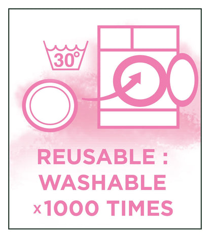 Garnier SkinActive Micellar Cleansing Eco Pads, Reusable, 3 Ultra-soft Microfiber Pads, 1 Count (Packaging May Vary)