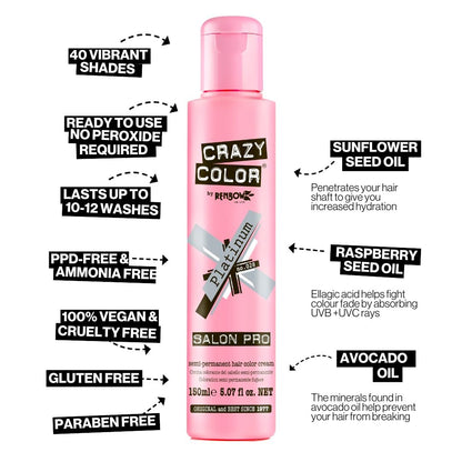Crazy Color Peppermint Semi-Permanent Conditioning Hair Dye (150ml)