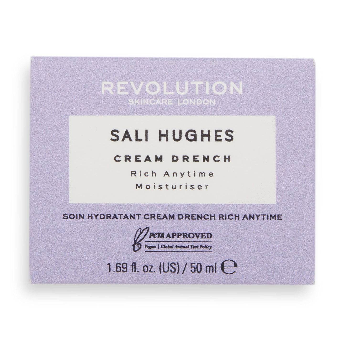 Revolution Skincare London X Sali Hughes, Drench-Rich Anytime Moisturiser, Face Moisturiser, 50ml