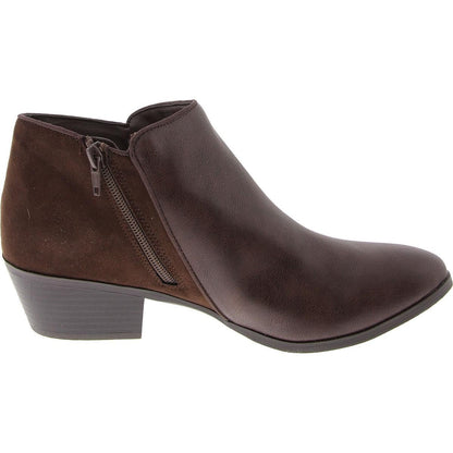 Style & Co. Womens Wileyy Faux Leather Booties Brown 7 Medium (B,M)