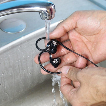 JLab Audio Fit2 Sport Wired Earbuds | Sport Fit with Customizable Memory Wire Earhook | IPX5 Waterproof & Sweatproof | C3 Sound with Titanium Drivers | Black