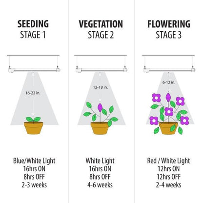 Feit Electric Grow Light 60W 2ft LED for Indoor Plants and Gardens, Multiple Bulbs for Hydroponic Plants