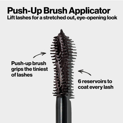 Revlon So Fierce Eyes Wide Open Mascara with Push-up Brush, For Volumizing & High Lifting Eyelashes, Smudge-proof, Flake Resistant, 101 Blackest Black, 0.24 fl oz