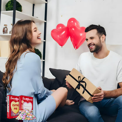 Valentine's Day Candy Conversation Hearts, Sweet Heart Conversation Hearts Candy, Individually Wrapped Addressable Boxes, Multi-Flavored Heart-Shaped Candies with Classic Sayings, .9 Oz Each, For Gifting, Classroom Exchange