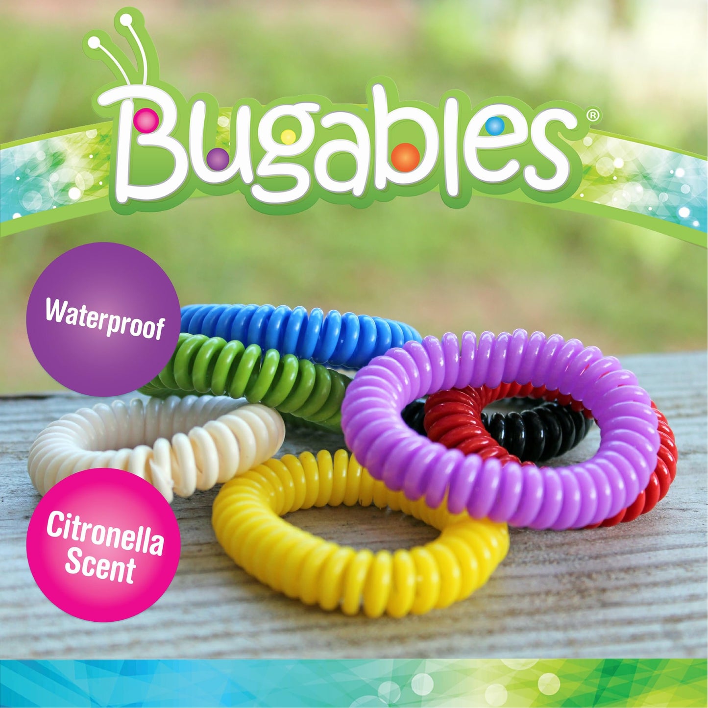 PIC Bugables Coil Wristbands, Reusable and Resealable, One Size Fits All