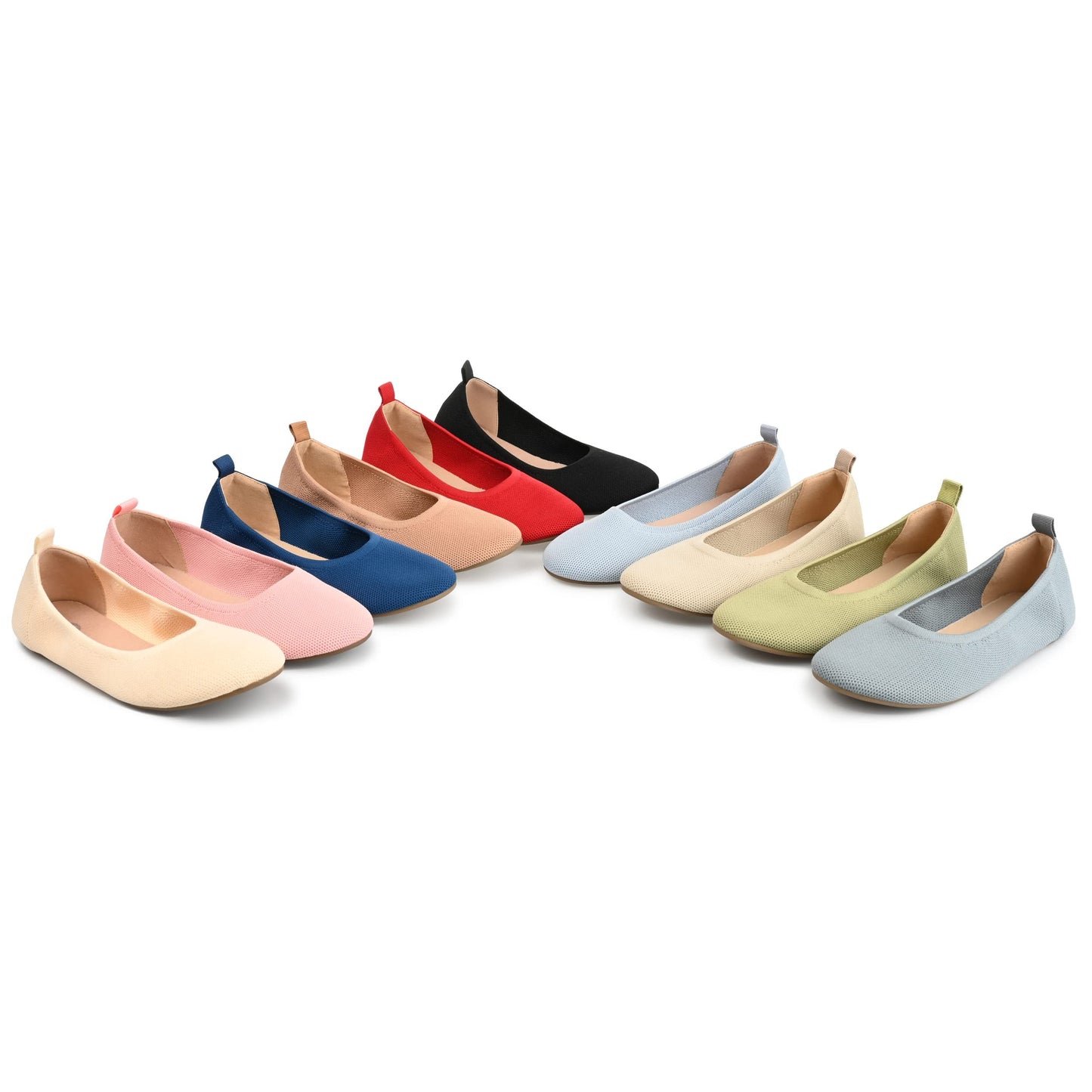 Journee Women's Comfort Foam Jersie Foldable Dress Flats