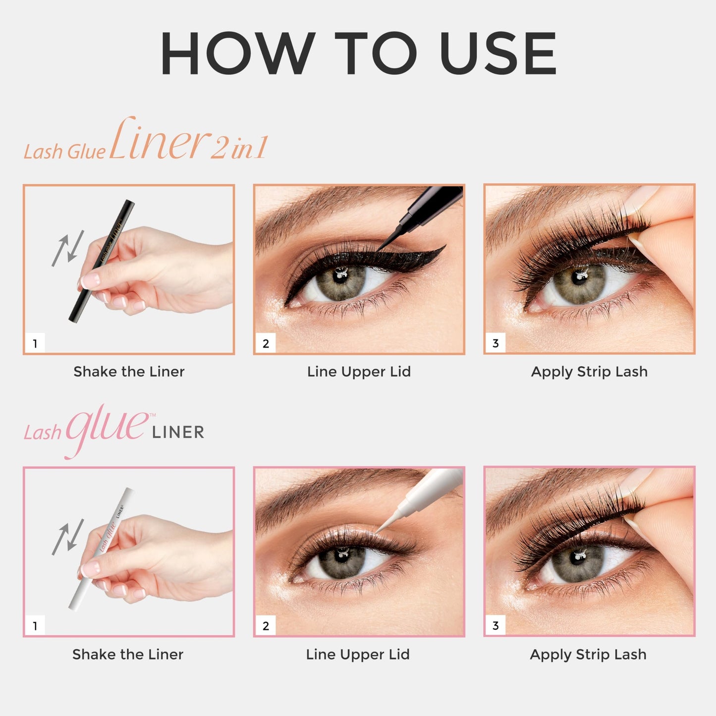 KISS Lash Glueliner, Eyeliner Lash Glue, 2-in-1 Felt-Tip Eyeliner and Lash Adhesive, Includes 1 Glue Liner, Long Lasting Wear, Can Be Used with Strip Lashes and Lash Clusters